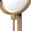 Gold Leaf Contemporary Mirror | Linear Accents | Four Beveled Mirrors- Alternate Image