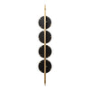 Gold Leaf Contemporary Mirror | Linear Accents | Four Beveled Mirrors- Alternate Image