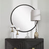 Park Slope Round Iron Mirror in Aged Black Finish- Alternate Image