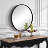 Park Slope Round Iron Mirror in Aged Black Finish- Alternate Image