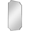 Polished Nickel Scalloped Corner Mirror- Alternate Image