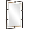 Gold & Bronze Rectangle Mirror | 3D Iron Frame | Distressed Rustic Finish- Alternate Image