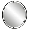 Round Iron Mirror in Satin Black Finish - Bryant Park Collection- Alternate Image