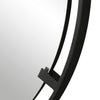 Round Iron Mirror in Satin Black Finish - Bryant Park Collection- Alternate Image