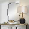 Hampton Retreat Iron Wall Mirror Matte Black - Luxury Home Decor- Alternate Image