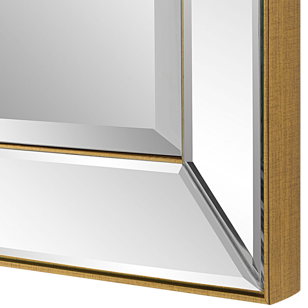 Park Avenue Classic Gold Mirror - Elegant Rectangular Wall Mirror in Gold Frame"- Alternate Image