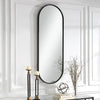 Black Iron Oval Mirror - Home Decor- Alternate Image