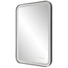 Modern Black Vanity Mirror with LED Lights | Bryant Park Satin Black Makeup Mirror- Alternate Image