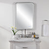 Modern Black Vanity Mirror with LED Lights | Bryant Park Satin Black Makeup Mirror- Alternate Image