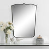 Hampton Retreat Curved Iron Mirror in Satin Black - Elegant Home Decor - Alternate Image