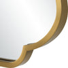 Brushed Brass Mirror | Stainless Steel Frame | Elegantly Curved Details- Alternate Image