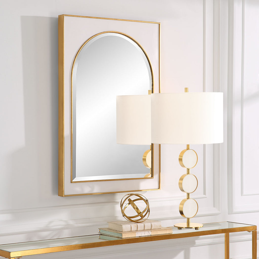 Santa Barbara Arch Mirror with Gold Accents- Alternate Image