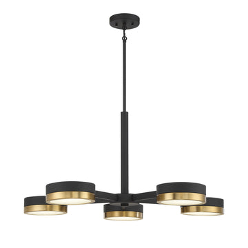 Matte Black with Warm Brass