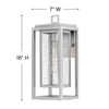 1004SI-LL Republic 1 Light Outdoor Wall Mount|Dimensions Image