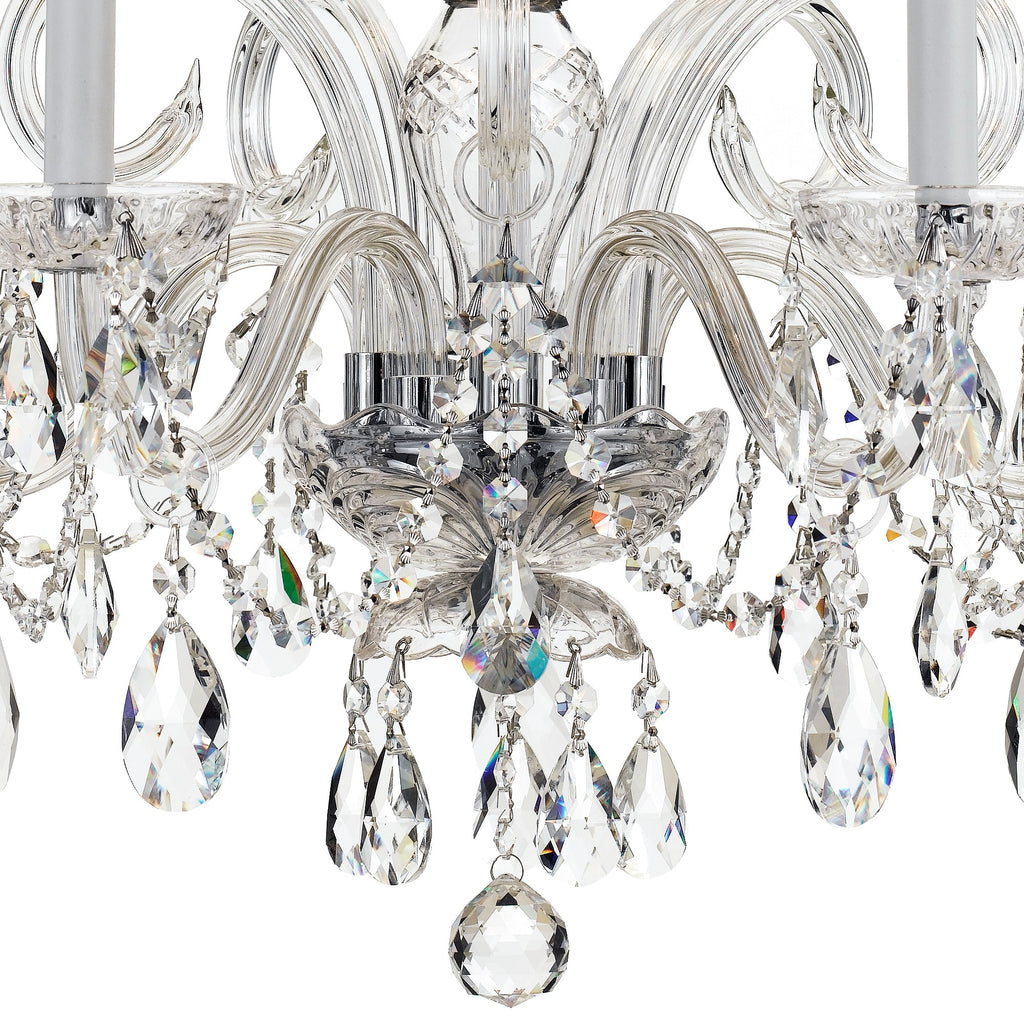 Crystorama Traditional Crystal 22'' Chandelier in Polished Chrome - Additional View