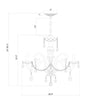 Crystorama Traditional Crystal 22'' Chandelier - Product Dimensions