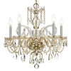 Crystorama Traditional Crystal 22'' Chandelier in Polished Brass - Additional View