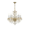 Crystorama Traditional Crystal 22'' Chandelier in Polished Brass - Front View