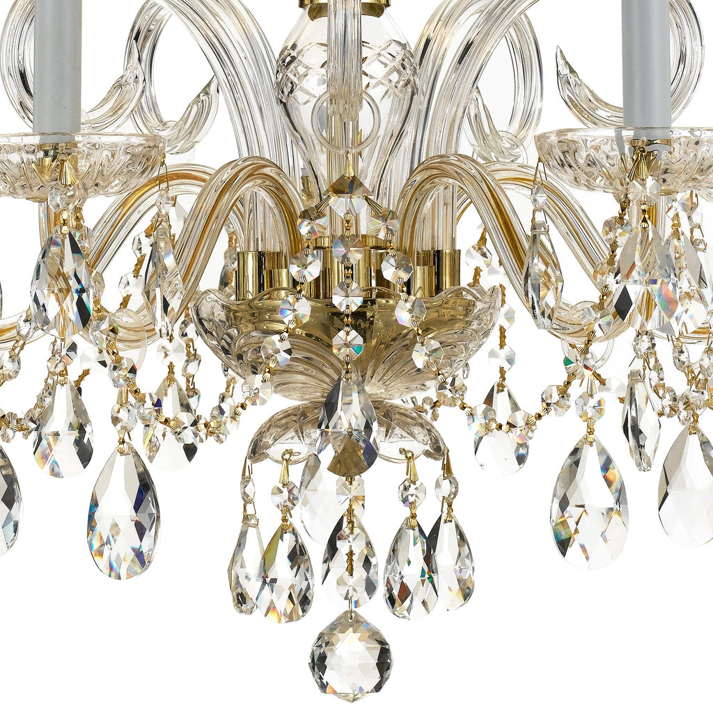 Crystorama Traditional Crystal 22'' Chandelier in Polished Brass - Additional View