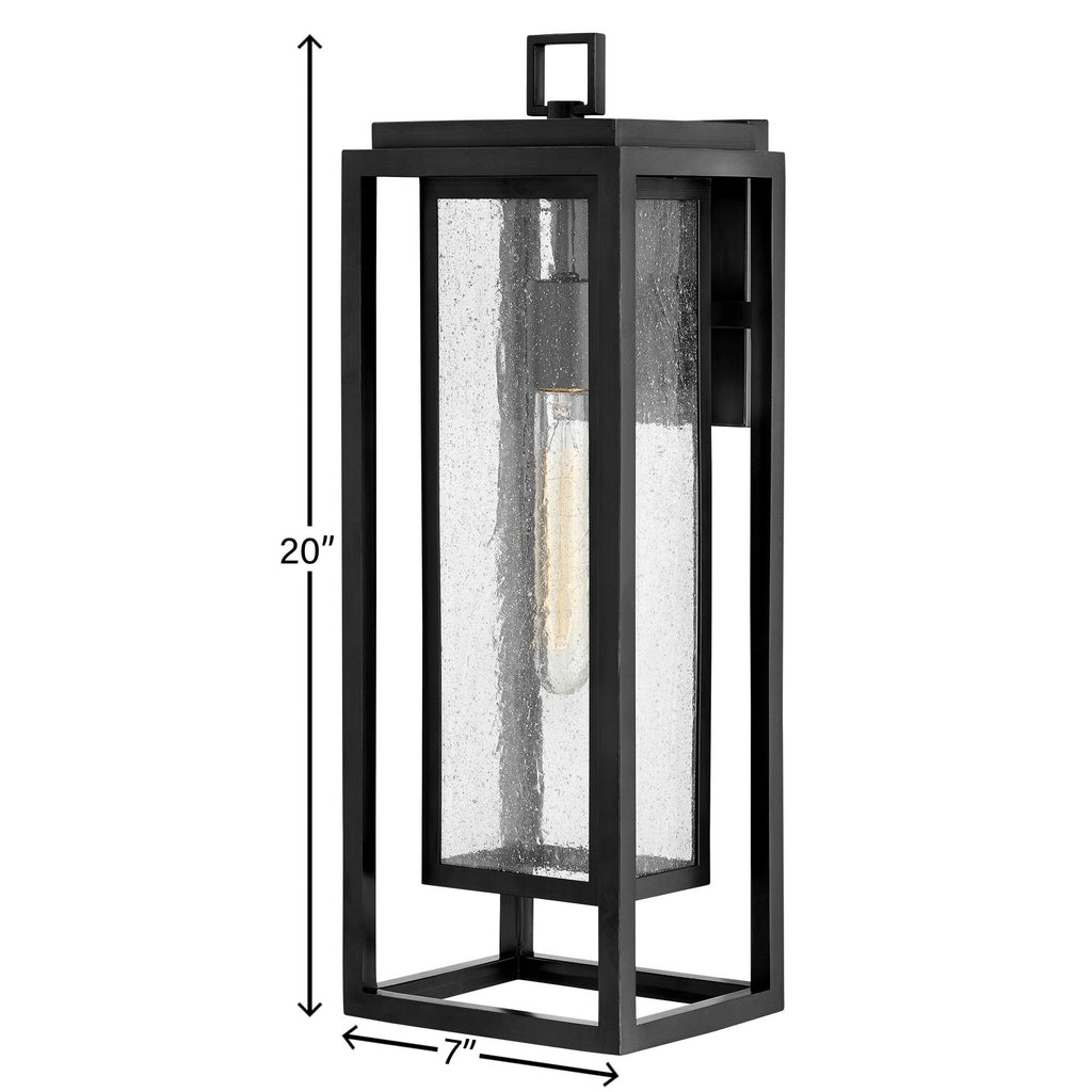 1005BK-LL Republic 1 Light Outdoor Wall Mount|Dimensions Image