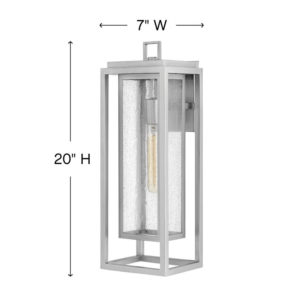 1005SI-LL Republic 1 Light Outdoor Wall Mount|Dimensions Image