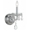 Crystorama Traditional Crystal 5'' Sconce in Polished Chrome - Front View