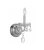 Crystorama Traditional Crystal 5'' Sconce in Polished Chrome - Front View