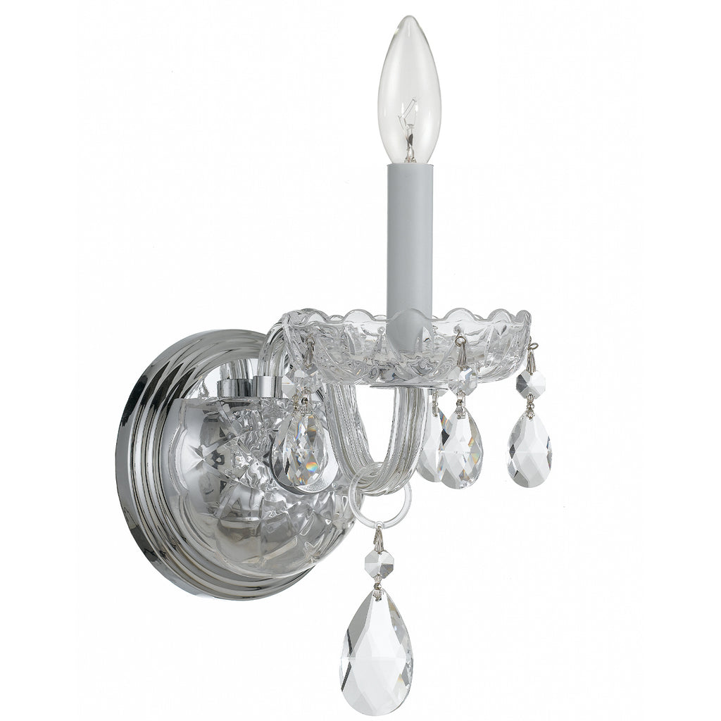 Crystorama Traditional Crystal 5'' Sconce in Polished Chrome - Additional View