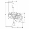 Crystorama Traditional Crystal 5'' Sconce - Product Dimensions