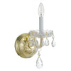 Crystorama Traditional Crystal 5'' Sconce in Polished Brass - Additional View