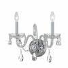 Crystorama Traditional Crystal 15'' Sconce in Polished Chrome - Front View