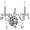 Crystorama Traditional Crystal 15'' Sconce in Polished Chrome - Additional View