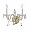 Crystorama Traditional Crystal 15'' Sconce in Polished Brass - Front View