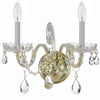 Crystorama Traditional Crystal 15'' Sconce in Polished Brass - Additional View