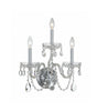Crystorama Traditional Crystal 15'' Sconce in Polished Chrome - Front View