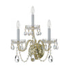 Crystorama Traditional Crystal 15'' Sconce in Polished Brass - Additional View
