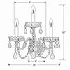 Crystorama Traditional Crystal 15'' Sconce - Product Dimensions