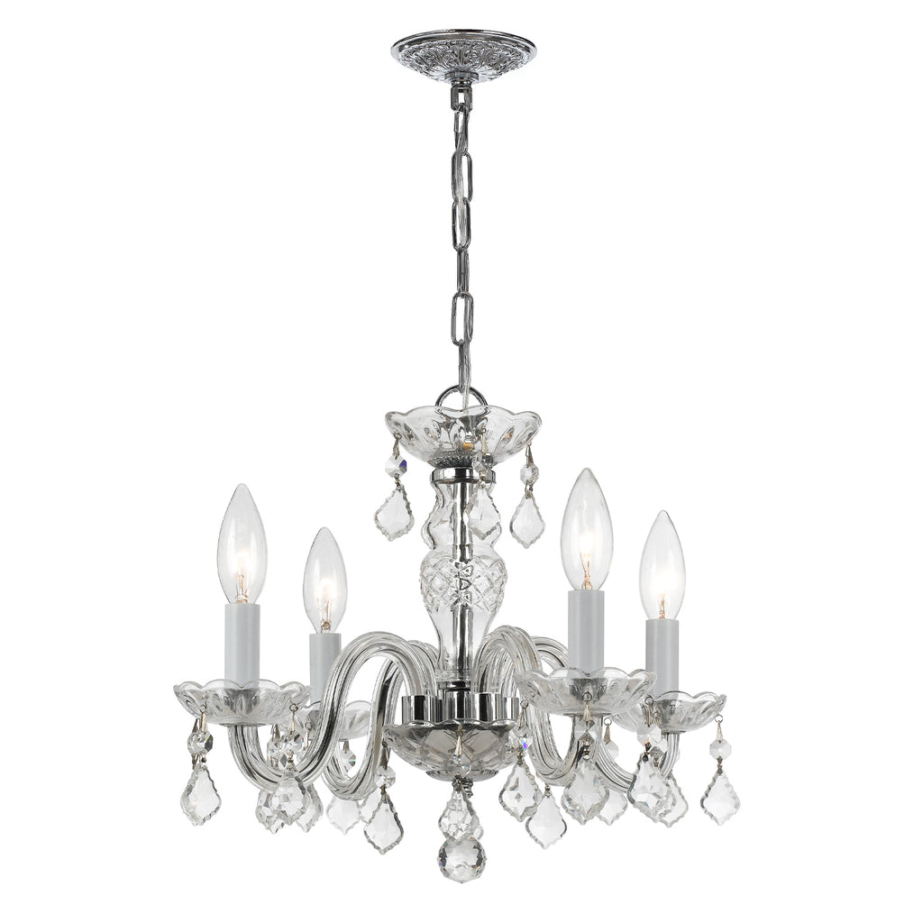 Crystorama Traditional Crystal 15'' Chandelier in Polished Chrome - Additional View