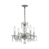 Crystorama Traditional Crystal 15'' Chandelier in Polished Chrome - Front View