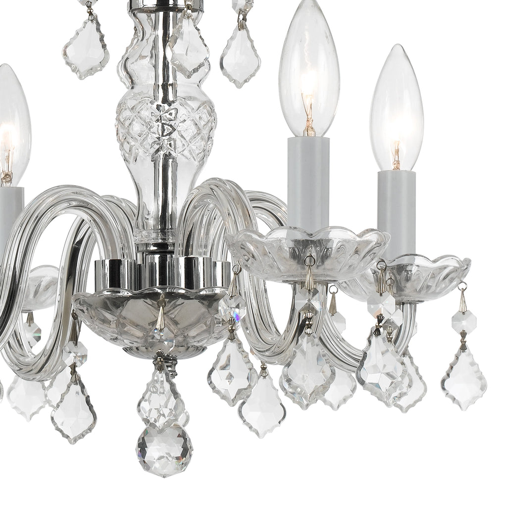 Crystorama Traditional Crystal 15'' Chandelier in Polished Chrome - Additional View