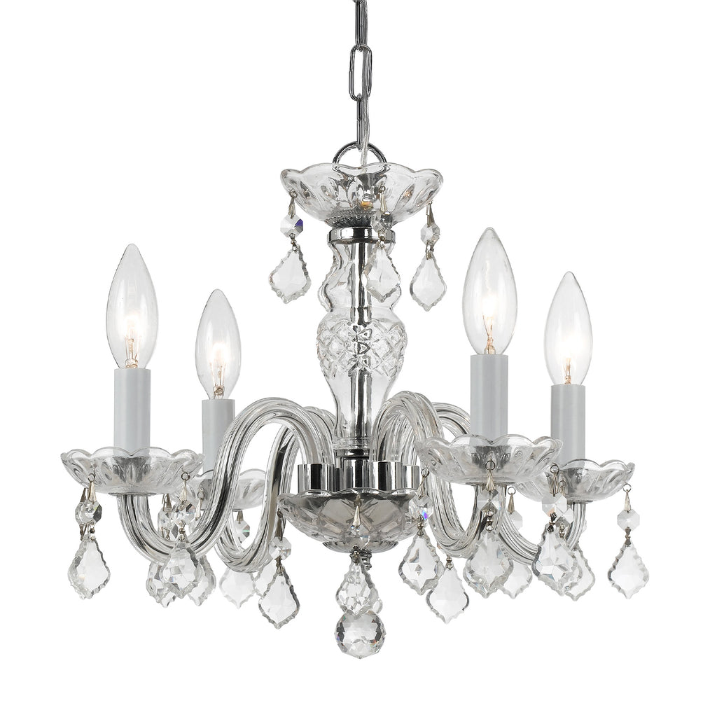 Crystorama Traditional Crystal 15'' Chandelier in Polished Chrome - Additional View