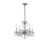 Crystorama Traditional Crystal 15'' Chandelier in Polished Chrome - Front View