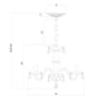 Crystorama Traditional Crystal 15'' Chandelier - Product Dimensions
