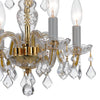 Crystorama Traditional Crystal 15'' Chandelier in Polished Brass - Additional View