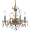 Crystorama Traditional Crystal 15'' Chandelier in Polished Brass - Additional View