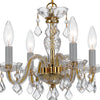 Crystorama Traditional Crystal 15'' Chandelier in Polished Brass - Additional View