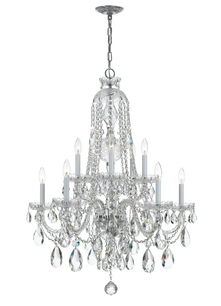 1110-CH-CL-SAQ Traditional Crystal 10 Light Chandelier | Main Image
