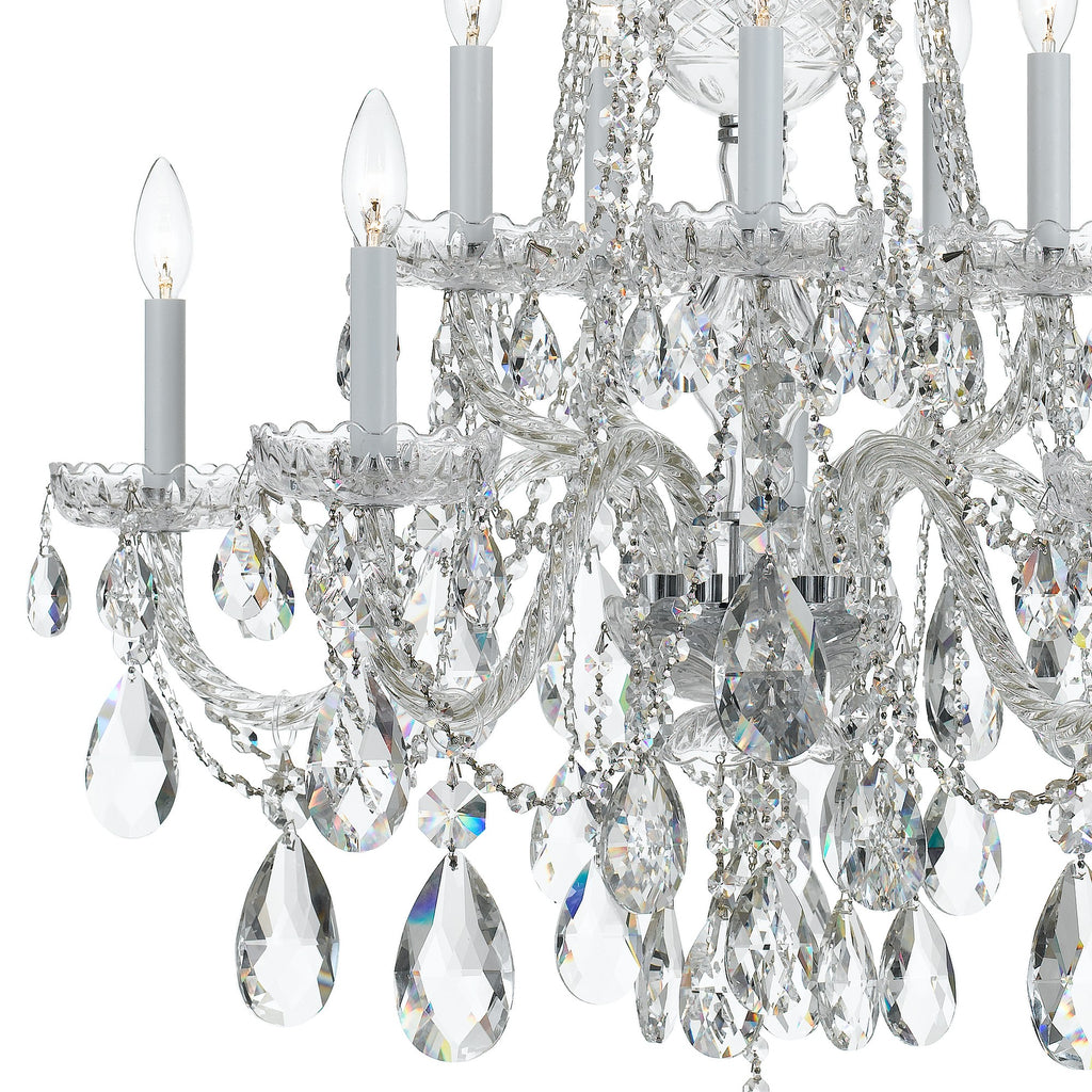 Crystorama Traditional Crystal 32'' Chandelier in Polished Chrome - Additional View