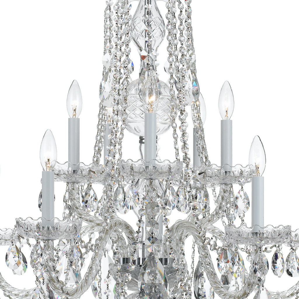 Crystorama Traditional Crystal 32'' Chandelier in Polished Chrome - Additional View