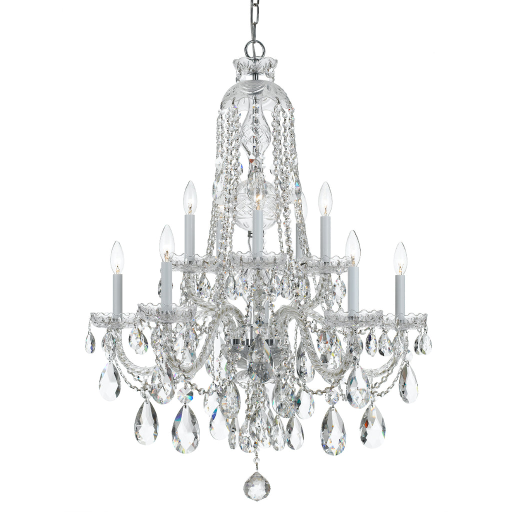 Crystorama Traditional Crystal 32'' Chandelier in Polished Chrome - Additional View